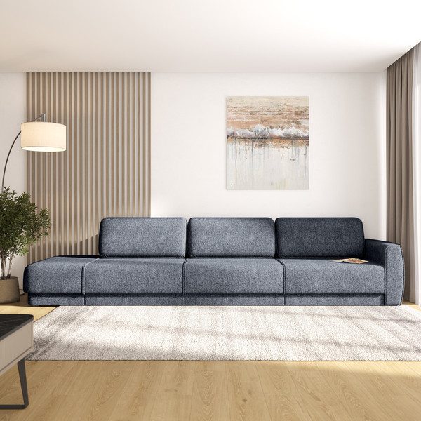 Изображение товара Диван Олмеко Женева 3SPF левый (темно-серый)