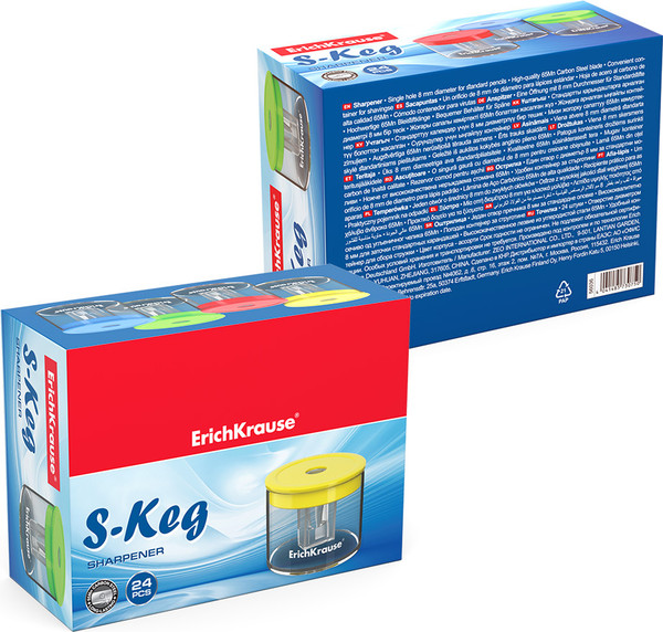 Изображение товара Точилка Erich Krause S-Keg Neon с контейнером / 56036 (в ассортименте)