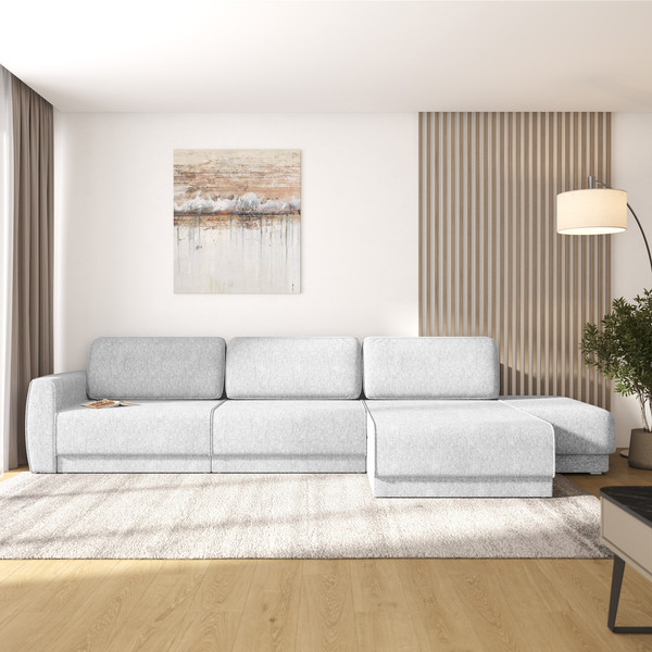 Изображение товара Диван угловой Олмеко Женева 2SOPF правый (светло-серый)