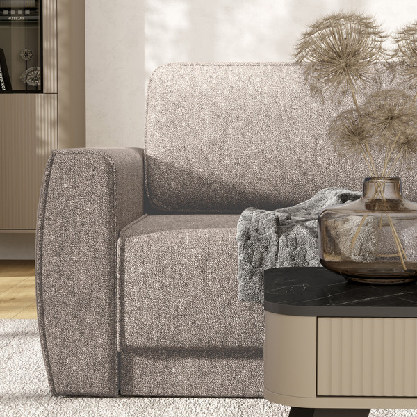 Изображение товара Диван П-образный Олмеко Женева 2S2OPF правый (темный бежевый)