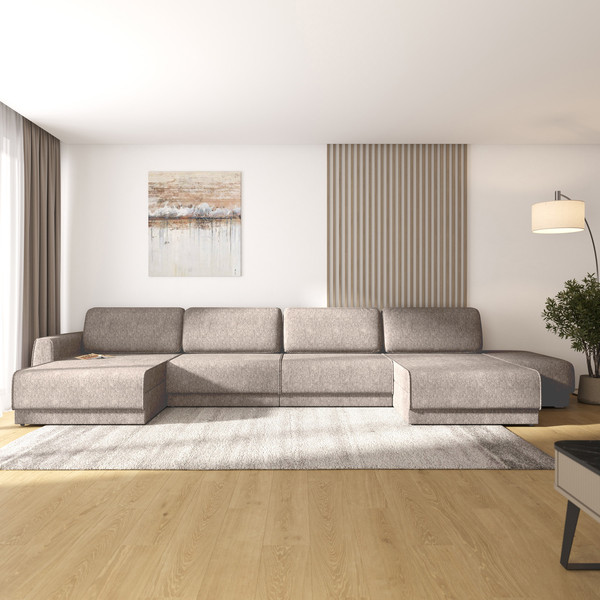 Изображение товара Диван П-образный Олмеко Женева 2S2OPF правый (темный бежевый)