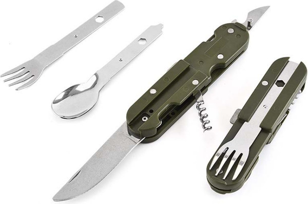 Изображение товара Складная миска Berossi Compact ИК 22262000 (чайное дерево, c набором столовых приборов походных)