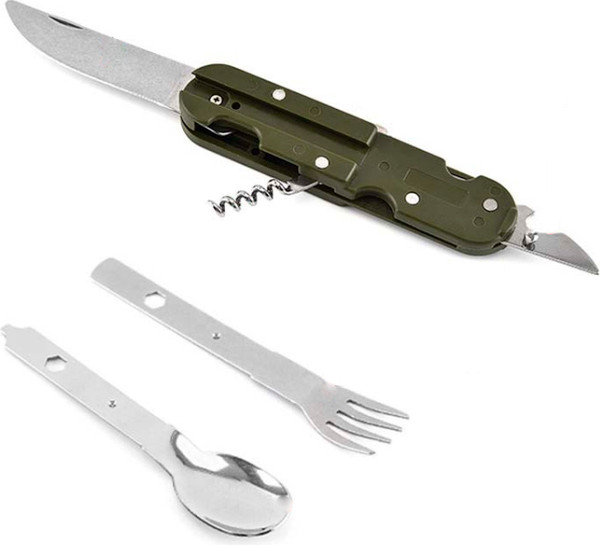 Изображение товара Складная миска Berossi Compact ИК 22262000 (чайное дерево, c набором столовых приборов походных)