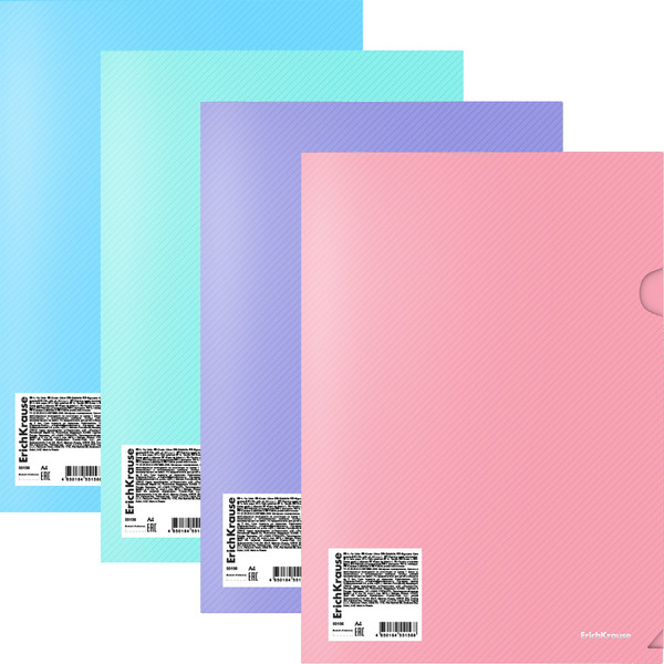 Изображение товара Папка-уголок Erich Krause Diagonal Pastel / 55156 (в ассортименте)