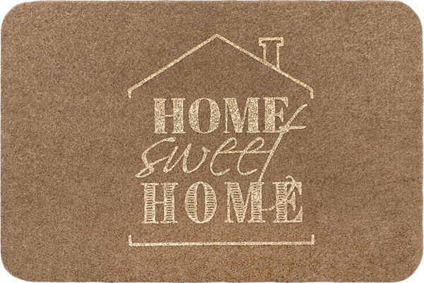 Изображение товара Коврик грязезащитный ComeForte Велюр Милый дом 40x60 (бежевый)