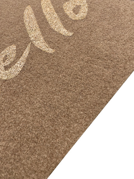 Изображение товара Коврик грязезащитный ComeForte Велюр Hello 50x80 (бежевый)