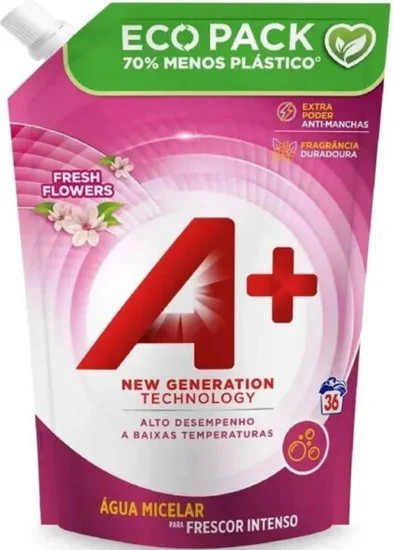 Изображение товара Гель для стирки A+ Fresh Flowers Универсальный дойпак (1.62л)