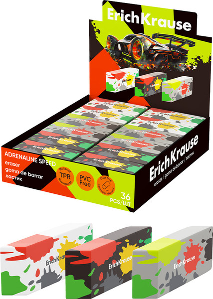 Изображение товара Ластик Erich Krause Adrenaline Speed / 63056