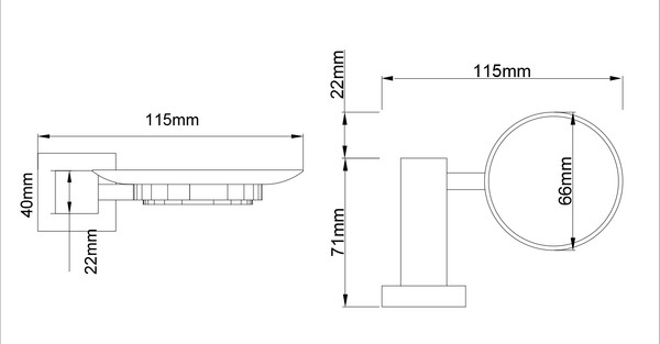 Изображение товара Набор аксессуаров для ванной Lauter 21SH6082 + 21SH6052 + 21SH6022 (Matt Black, 3 предмета)