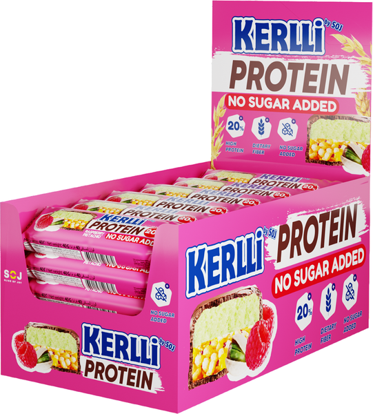 Изображение товара Набор протеиновых батончиков SOJ Kerlli Глазированный (40г, малина/фисташка)