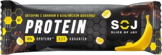 Изображение товара Набор протеиновых батончиков SOJ Protein (20x50г, банан)