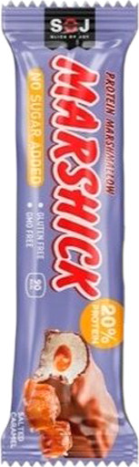 Изображение товара Протеиновый батончик SOJ Marshmallow (16x30г, соленая карамель/молочный шоколад)