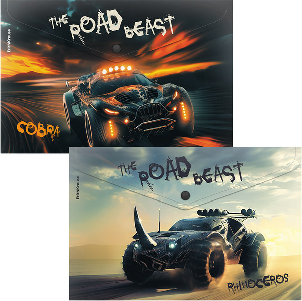 Изображение товара Папка-конверт Erich Krause Road Beast / 63510 (в ассортименте)