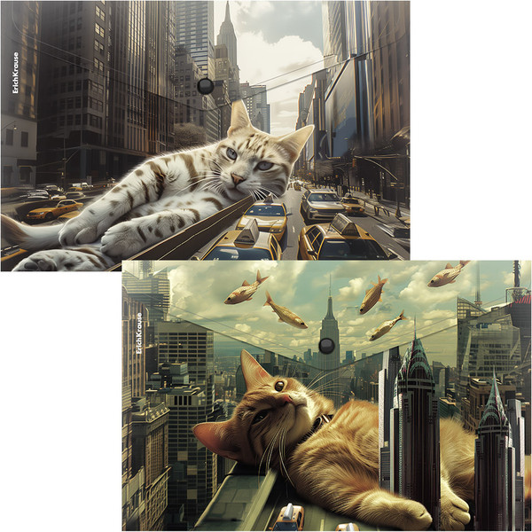 Изображение товара Папка-конверт Erich Krause Big City Cats / 63511 (в ассортименте)