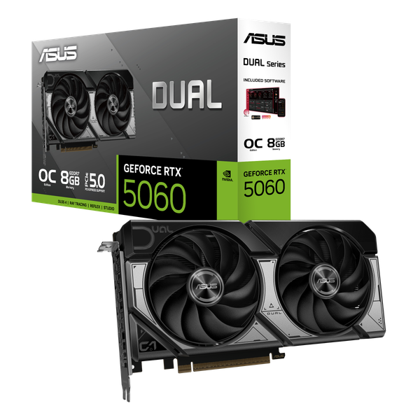 Изображение товара Видеокарта Asus Dual GeForce RTX 5060 OC 8GB GDDR7 (DUAL-RTX5060-O8G)