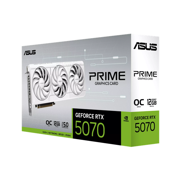 Изображение товара Видеокарта Asus Prime RTX 5070 White OC Edition 12GB (PRIME-RTX5070-O12G-WHITE)
