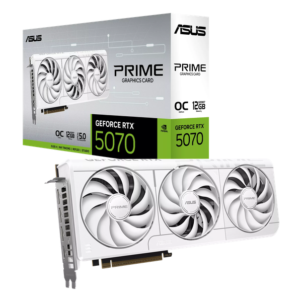 Изображение товара Видеокарта Asus Prime RTX 5070 White OC Edition 12GB (PRIME-RTX5070-O12G-WHITE)