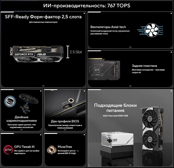 Изображение товара Видеокарта Asus Dual GeForce RTX 5060 Ti 8GB OC Edition (DUAL-RTX5060TI-O8G)