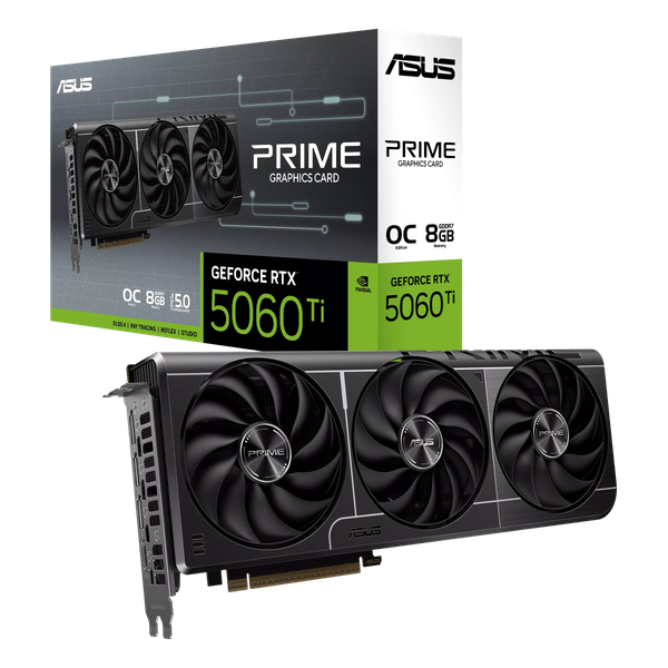 Изображение товара Видеокарта Asus Prime GeForce RTX 5060 Ti OC 8GB GDDR7 (PRIME-RTX5060TI-O8G)