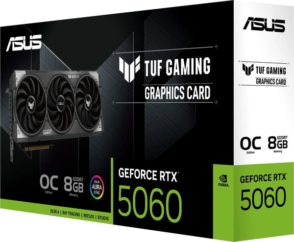 Изображение товара Видеокарта Asus TUF Gaming GeForce RTX 5060 OC 8GB (TUF-RTX5060-O8G-GAMING)