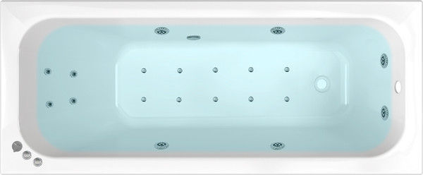 Изображение товара Ванна акриловая Triton Ника 170х75 Люкс Flat (с гидромассажем)