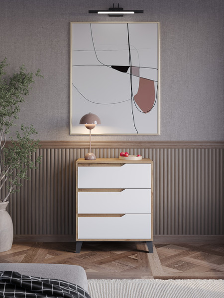 Изображение товара Комод Eligard Eyva 3S (дуб вотан/белый)