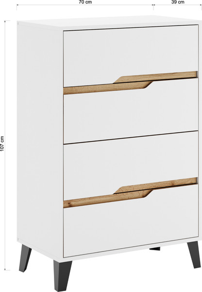 Изображение товара Комод Eligard Eyva 4S (белый)