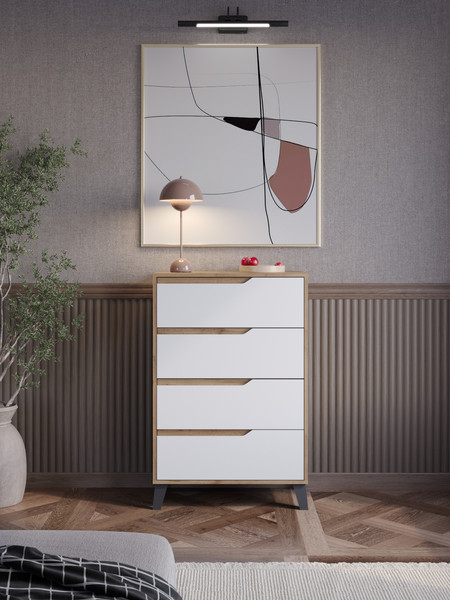 Изображение товара Комод Eligard Eyva 4S (дуб вотан/белый)