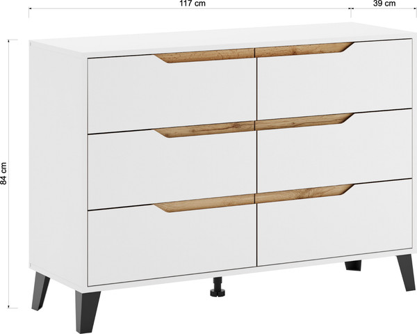 Изображение товара Комод Eligard Eyva 6S (белый)