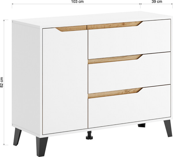 Изображение товара Тумба Eligard Eyva 1D3S (белый)