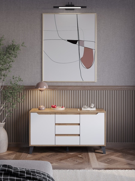 Изображение товара Тумба Eligard Eyva RTV 2D3S (дуб вотан/белый)