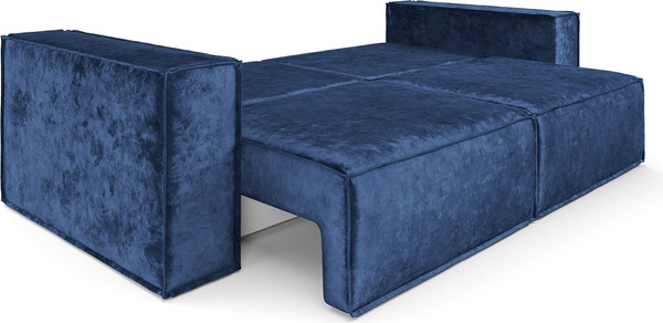 Изображение товара Диван Mebel-Ars Еврокнижка Эмби (велюр синий Plush OWV-21)