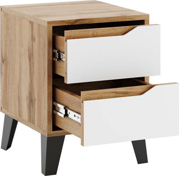 Изображение товара Прикроватная тумба Eligard Eyva 2S (дуб вотан/белый)