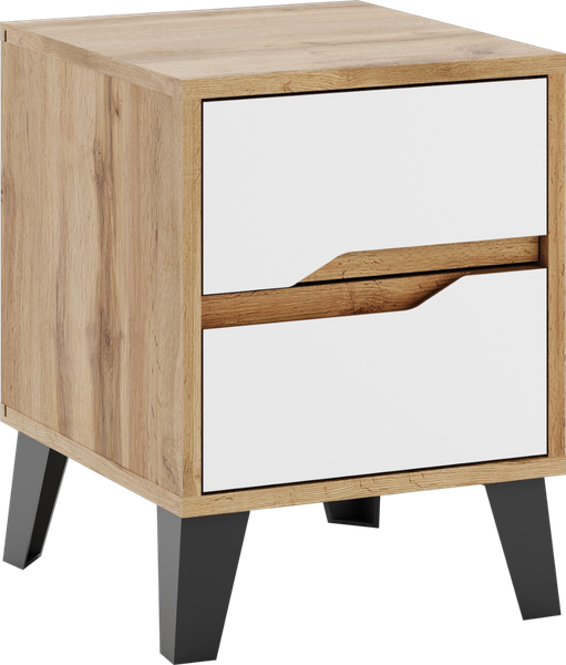 Изображение товара Прикроватная тумба Eligard Eyva 2S (дуб вотан/белый)