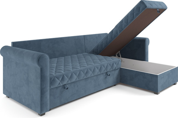 Изображение товара Диван угловой Mebel-Ars Берлин (Vivaldi синий)