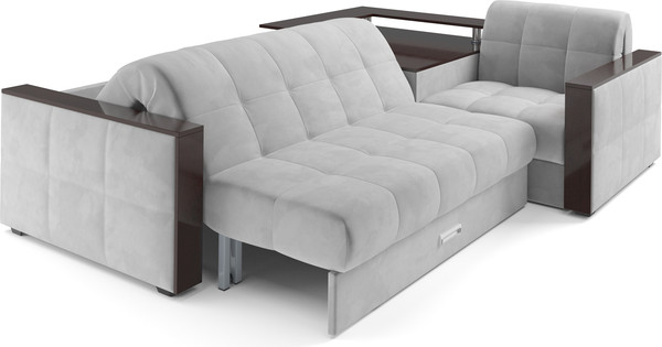 Изображение товара Диван угловой Mebel-Ars Прага НПБ (Vivaldi светло-серый)