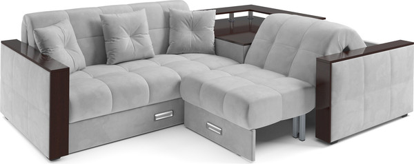 Изображение товара Диван угловой Mebel-Ars Прага НПБ (Vivaldi светло-серый)