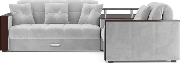 Изображение товара Диван угловой Mebel-Ars Прага НПБ (Vivaldi светло-серый)