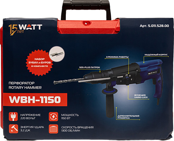 Изображение товара Перфоратор Watt WBH-1150 (5.011.528.00)