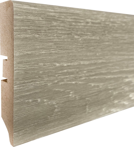 Изображение товара Плинтус Smartprofile МДФ Strong Color 80A Дуб серена серый П02 (2.4м)