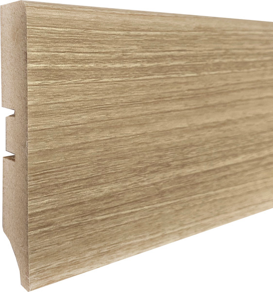 Изображение товара Плинтус Smartprofile МДФ Strong Color 80A Дуб Мелинга капучино П04 (2.4м)