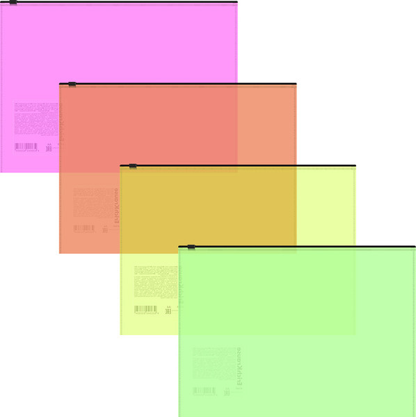 Изображение товара Папка-конверт Erich Krause Fizzy Neon А5+ / 61167 (в ассортименте)