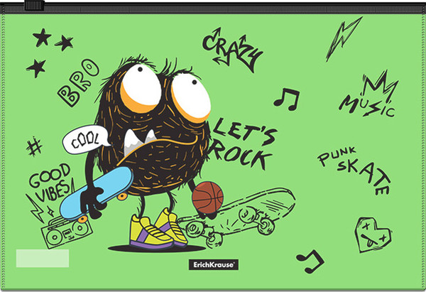 Изображение товара Папка-конверт Erich Krause Funny Monsters B5 / 54920 (в ассортименте)