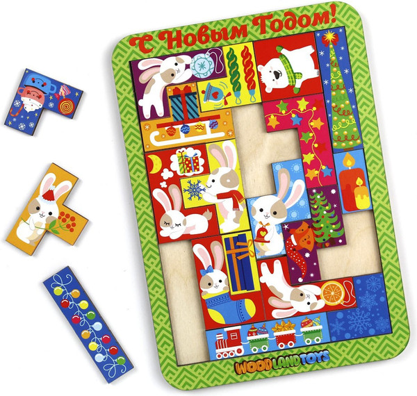 Изображение товара Развивающая игра WoodLand Toys С Новым Годом Тетрис / 9293864