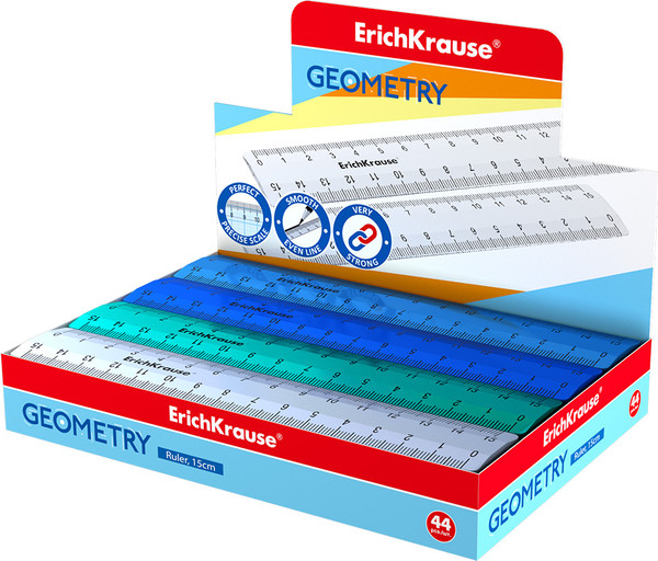 Изображение товара Линейка Erich Krause Ice Metallic / 53860 (в ассортименте)