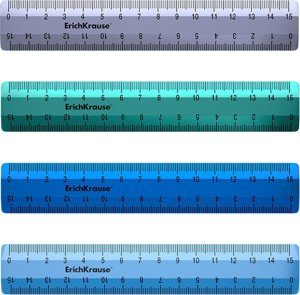 Изображение товара Линейка Erich Krause Ice Metallic / 53860 (в ассортименте)