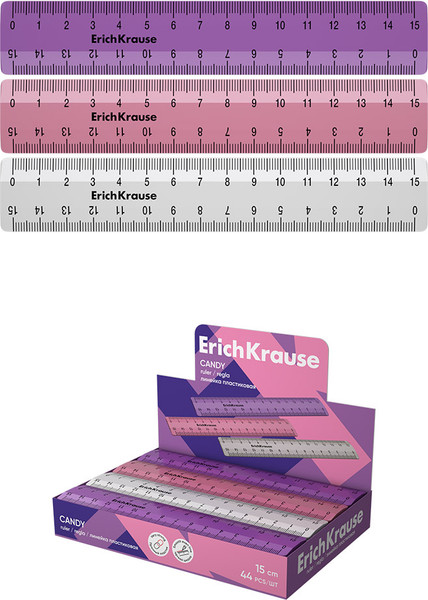 Изображение товара Линейка Erich Krause Candy / 55455 (в ассортименте)