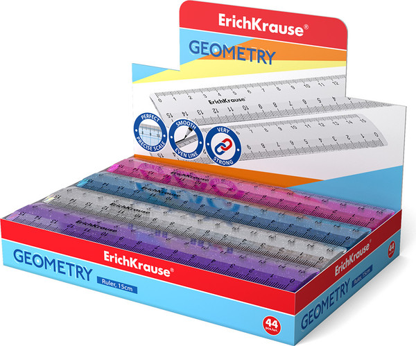 Изображение товара Линейка Erich Krause Glitter / 55460 (в ассортименте)