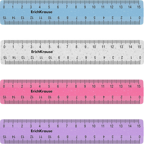Изображение товара Линейка Erich Krause Glitter / 55460 (в ассортименте)