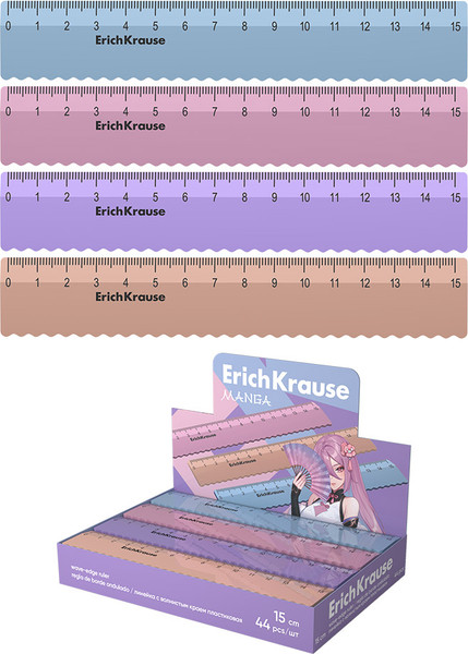 Изображение товара Линейка Erich Krause Manga / 61766 (в ассортименте)